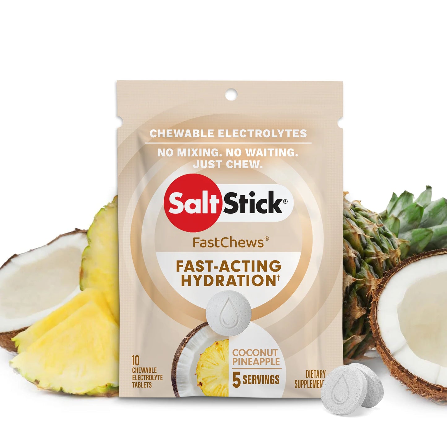 SaltStick Fastchews Chewable Electrolyte Tablets - Pouch Of 10 Chews - SINGLE POUCH