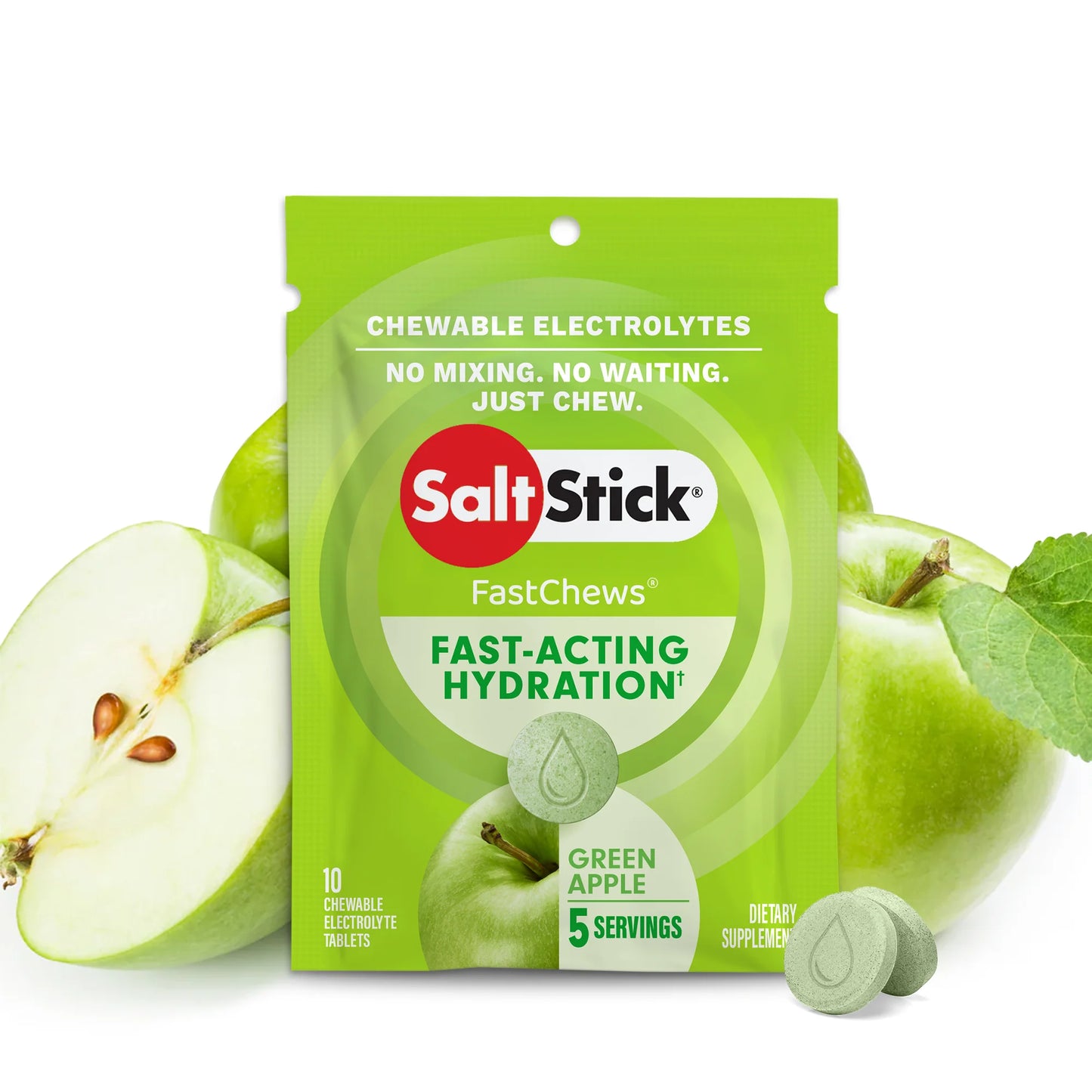 SaltStick Fastchews Chewable Electrolyte Tablets - Pouch Of 10 Chews - SINGLE POUCH