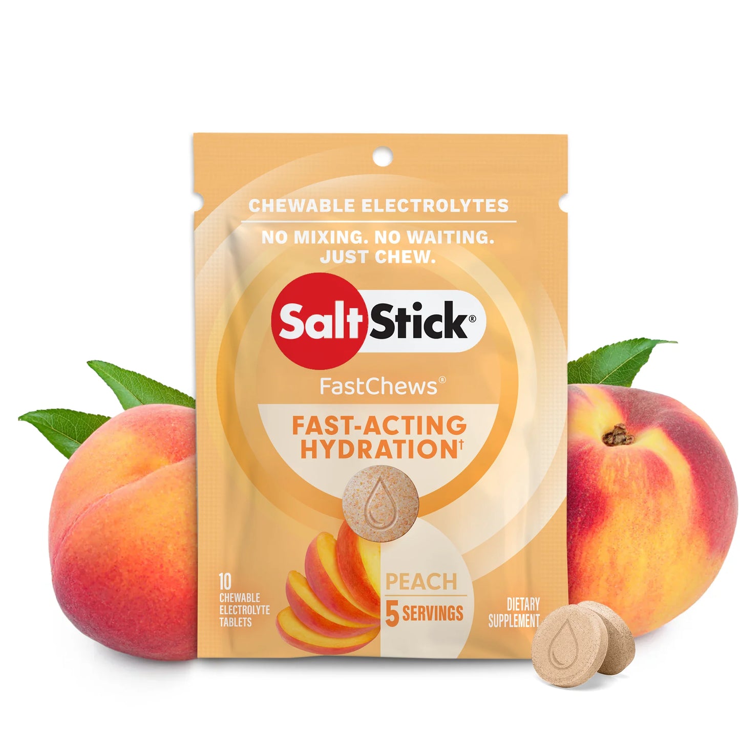 SaltStick Fastchews Chewable Electrolyte Tablets - Pouch Of 10 Chews - SINGLE POUCH