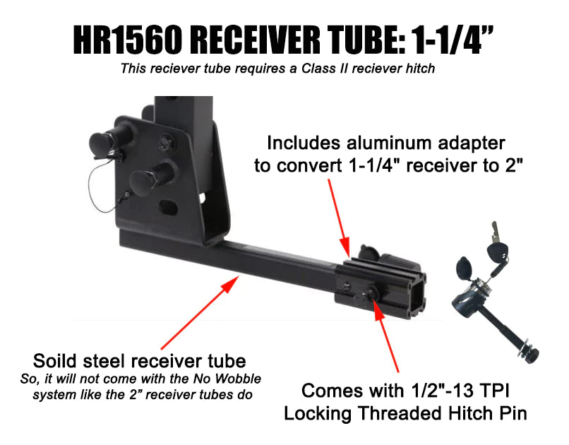 Hollywood Racks Sport Rider For Regular and Fat Electric Bikes (2" & 1-1/4") - HR1560