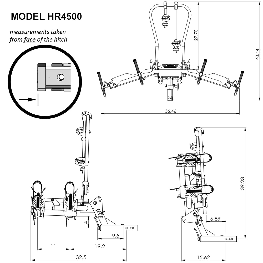 Hollywood Racks Destination E 2-Bike Hitch Rack - HR4500