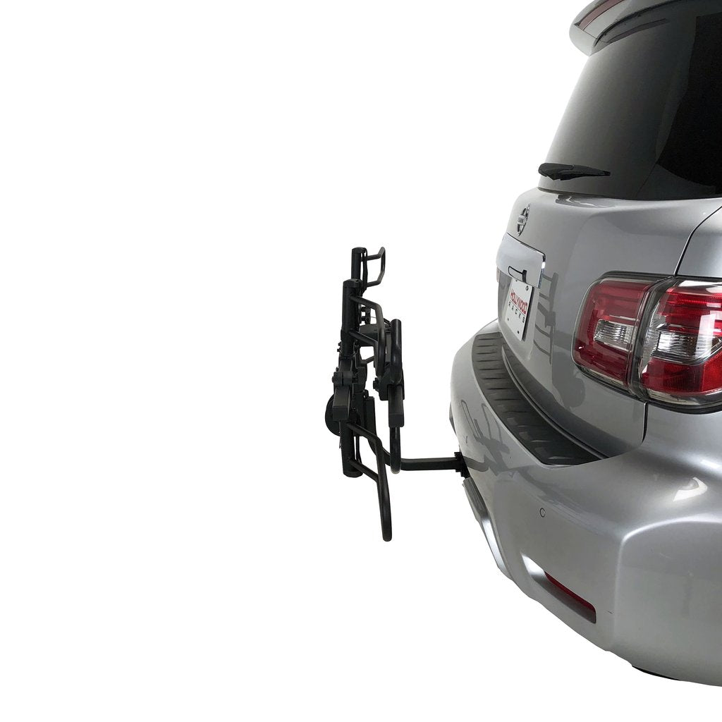 Hollywood Racks Sport Rider 2-Bike Hitch Rack - HR1000Z on vehicle folded up
