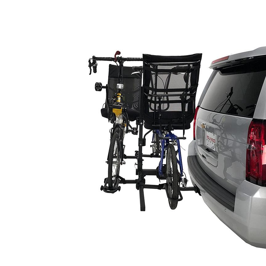Hollywood Racks Sport Rider 2 Recumbent Bike Hitch Rack - HR1000-R with 2 Bikes Loaded