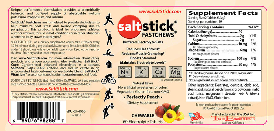 SaltStick Fastchews Chewable Electrolyte Tablets - 60 Chew Bottles - VARIETY PACK
