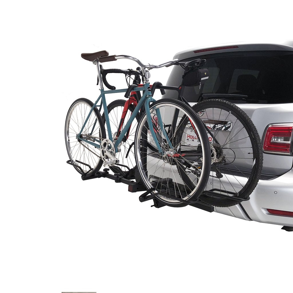 Sport Rider SE2 Hitch Bike Rack From Sprocket Kings on SUV with 2 Bikes Side View