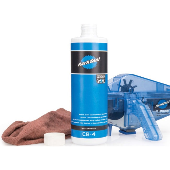 Park Tool CB-4 Bio Chain Brite Solvent with Cyclone Chain Scrubber from Sprocket Kings Bike Shop